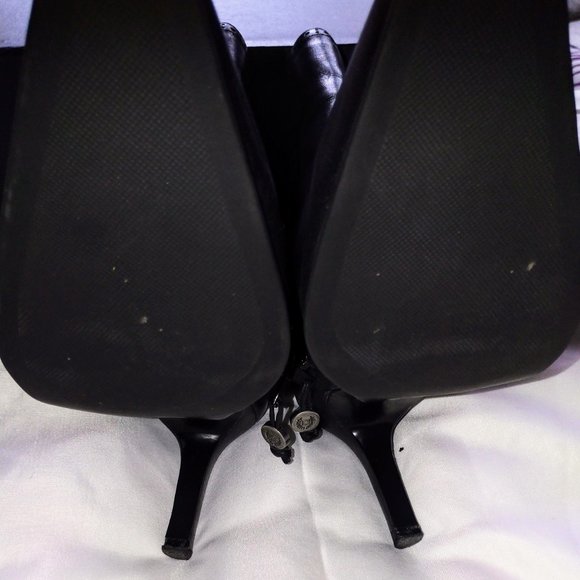 Black Leather Ankle Boots - Picture 14 of 14